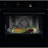 Духовой шкаф с паром AEG NBP9S831AB SteamPro, телескопы, TFT дисплей, черный (Германия)