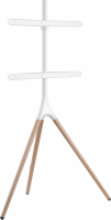 Подставка для телевизора Cactus CS-ST1246WTBCH, белый/береза 45"-65" макс.32кг напольный